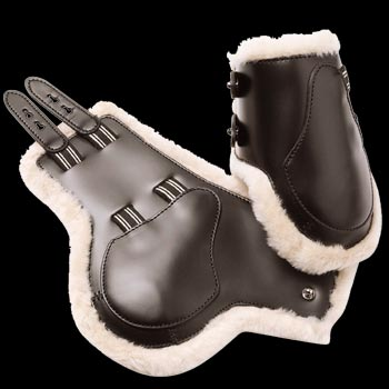 Prestige Leder-Streichkappen mit Lammfell