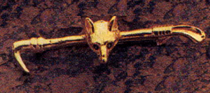 Plastronnadel mit Fuchskopf