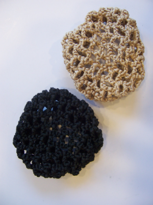 Haarnetz aus gehäckelter Baumwolle